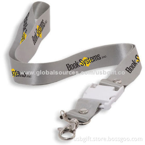 USB Flash Memory, 8GB Capacity, Lanyard Style, Promotional Gift